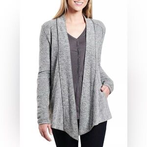 Kuhl Women's Nora wrap Heather Gray Open Cardigan